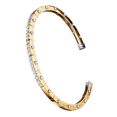 (18k Yellow gold with white gold)