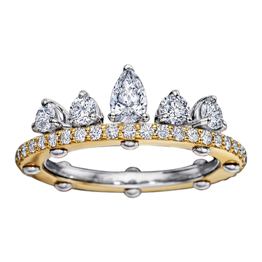 (18k Yellow gold with white gold)