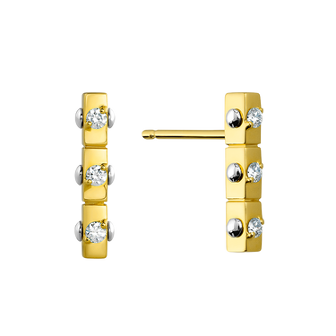 (18k Yellow gold with white gold)