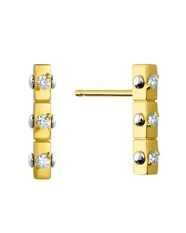 (18k Yellow gold with white gold)