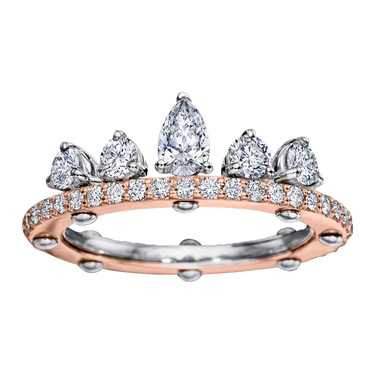(18k Rose gold with white gold)