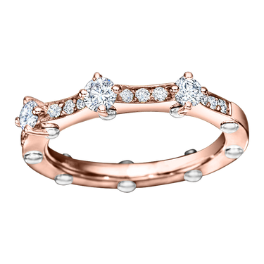 (18k Rose gold with white gold)