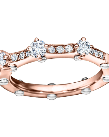 (18k Rose gold with white gold)