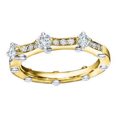 (18k Yellow gold with white gold)