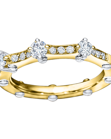 (18k Yellow gold with white gold)