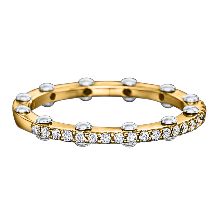 (18k Yellow gold with white gold)