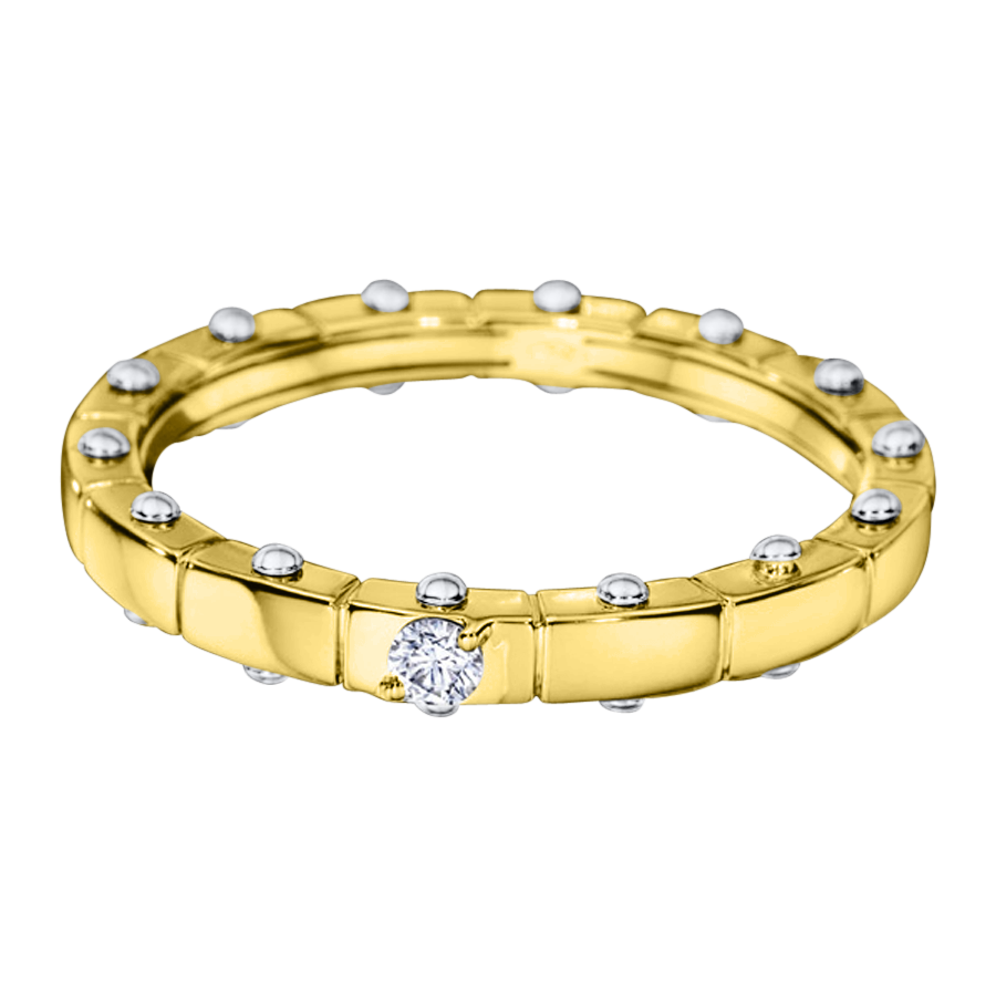 (18k Yellow gold with white gold)