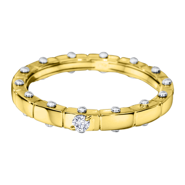 (18k Yellow gold with white gold)