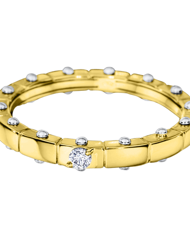 (18k Yellow gold with white gold)