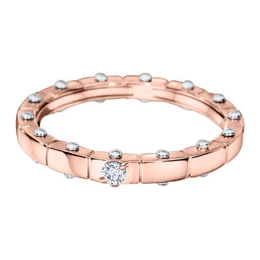(18k Rose gold with white gold)