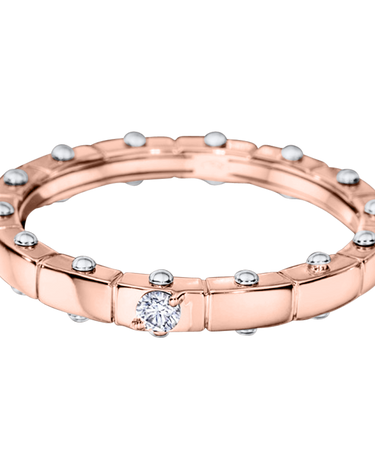 (18k Rose gold with white gold)