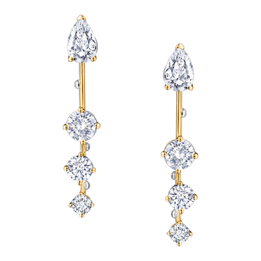 (18k Yellow gold with white gold)
