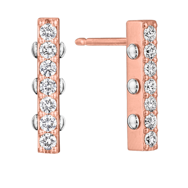 (18k Rose gold with white gold)