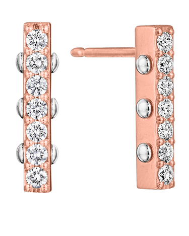 (18k Rose gold with white gold)