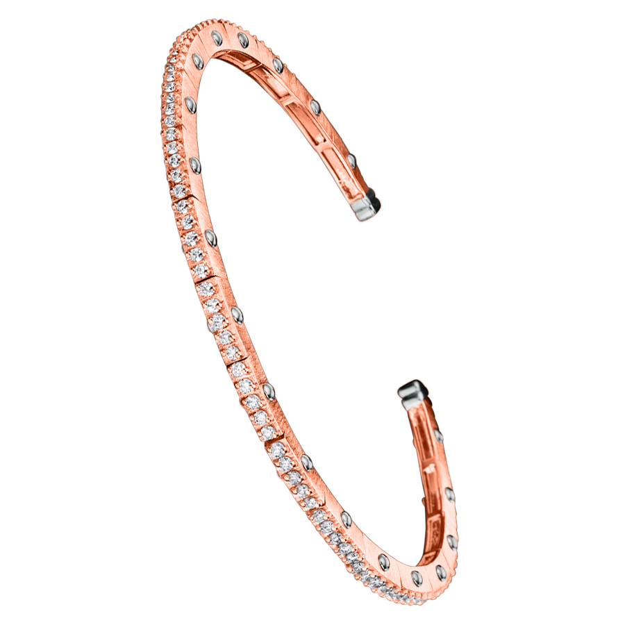 (18k Rose gold with white gold)