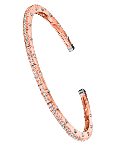 (18k Rose gold with white gold)