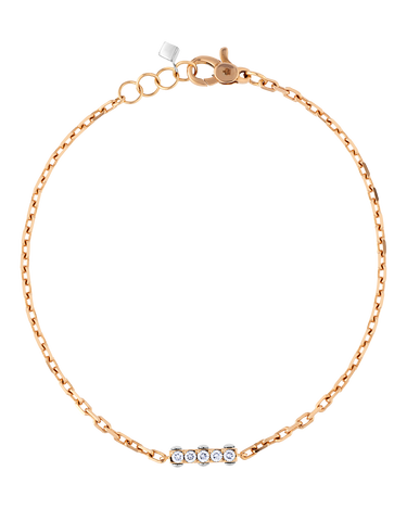 (18k Rose gold with white gold)