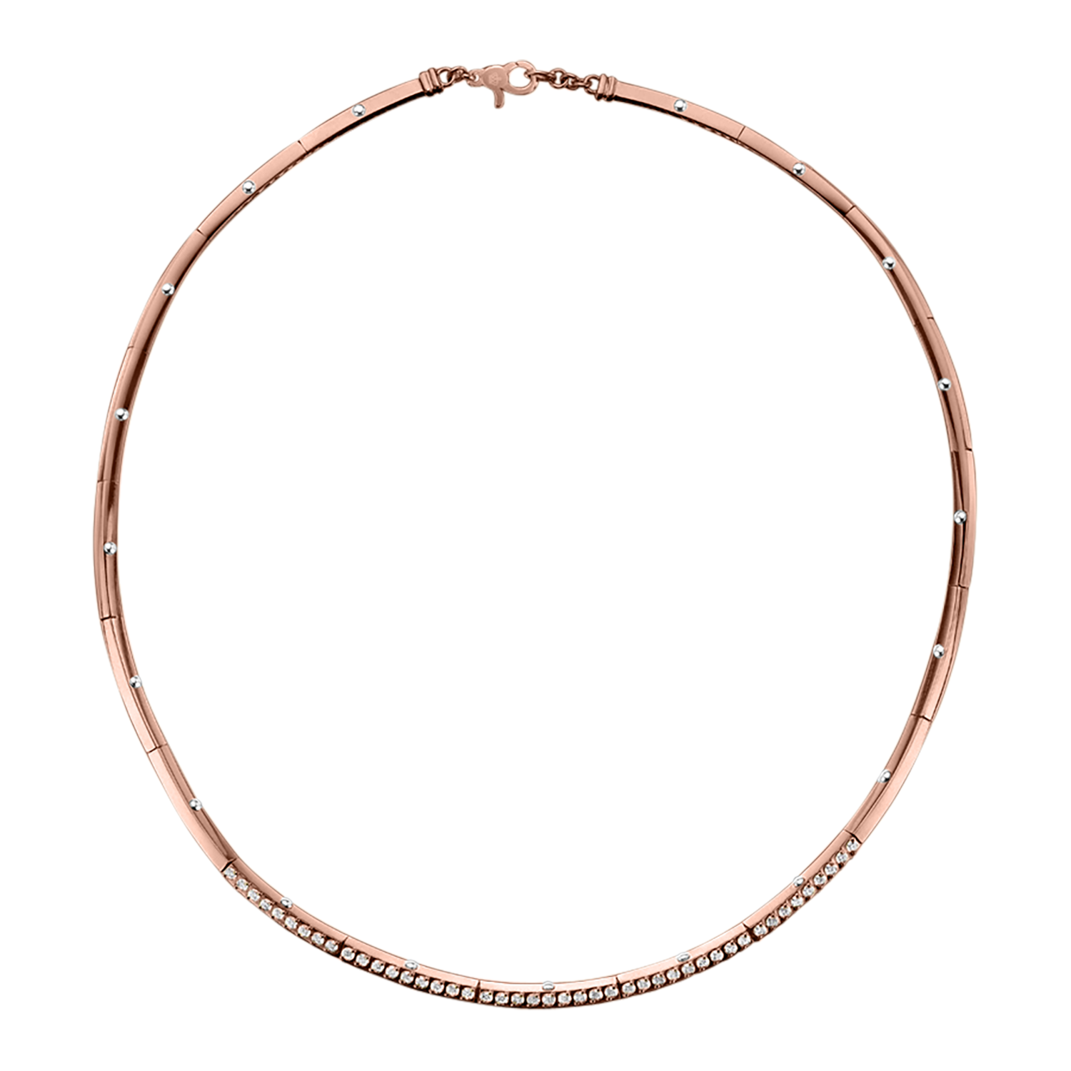 (18k Rose gold with white gold)